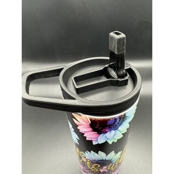 20oz skinny tumbler CUSTOM MADE stainless steel with Flip Top Sports Lid - Picture 6 of 6